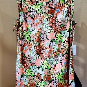 Forever 21 Floral Blouse - Black, Green, Pink, Orange